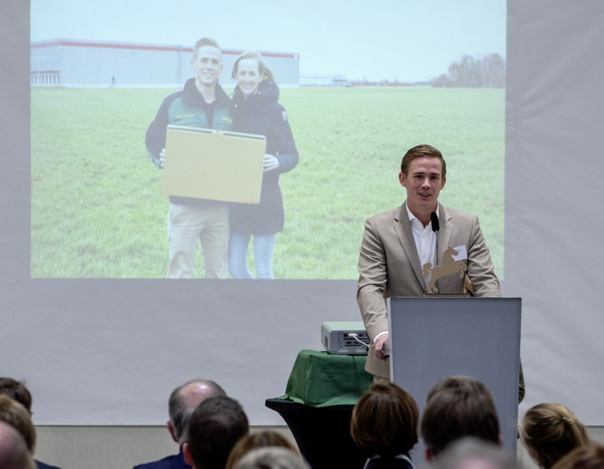Robert Zerhusen bei Rede im Zweitwerk zum Besuch des Ministerpräsidenten